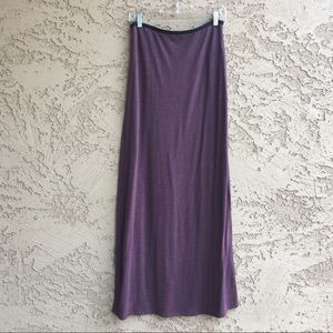 Casual Maxi Skirt Long Ankle Length Eggplant